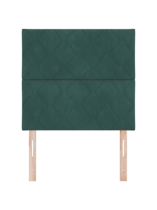 Voodiots teemantplokimustriga tume roheline 100 cm samet