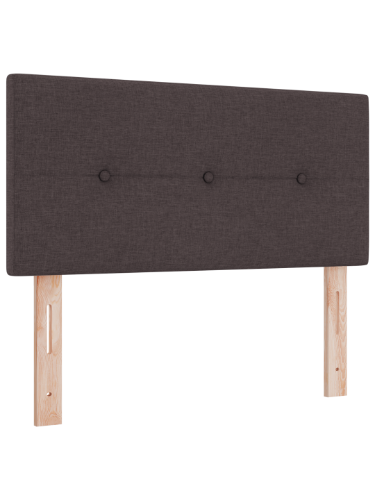 Kastivedru voodi madratsiga tumepruun 80x200 cm kangas