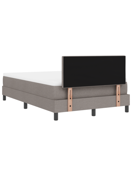 Kasti vedrustusvoodi madratsiga taupe 120x190 cm kangas