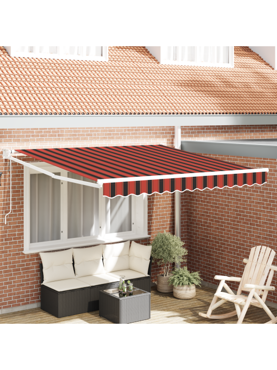 Sissetõmmatav varikatus oranž ja pruun 300x250 cm