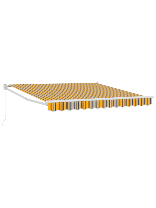 Käsitsi sissetõmmatav varikatus mitmevärviline triip 300x250 cm
