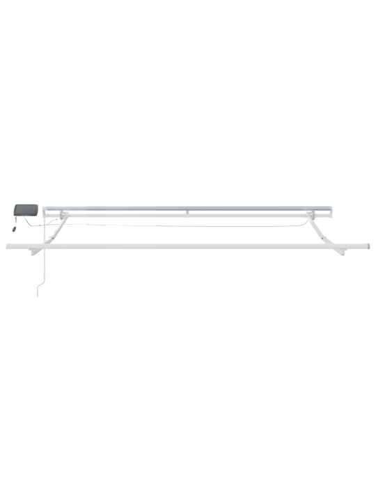 Käsitsi sissetõmmatav varikatus led must 300x250 cm, varikatus vahetuskangas 3x2.5 m raam must