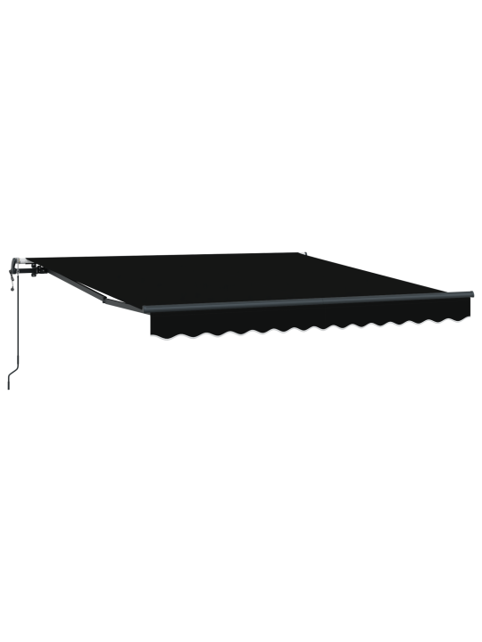 Automaatne sissetõmmatav must varikatus 300x250 cm, varikatus asenduse kangas 3x2.5 m raami must