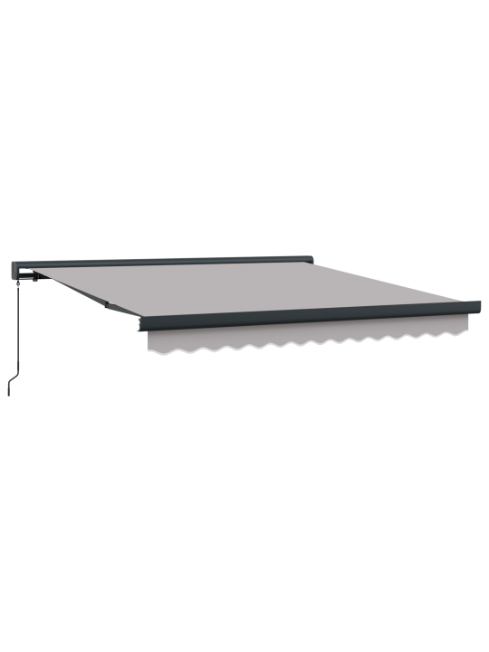 Käsitsi sissetõmmatav varikatus hele hall 300x250 cm, varikatu pakkekangas 3x2,5 m raamile hele hall