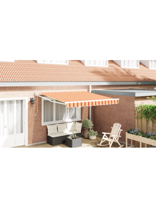 Automaatne sissetõmmatav varikatus kollased ja oranž 350x250 cm