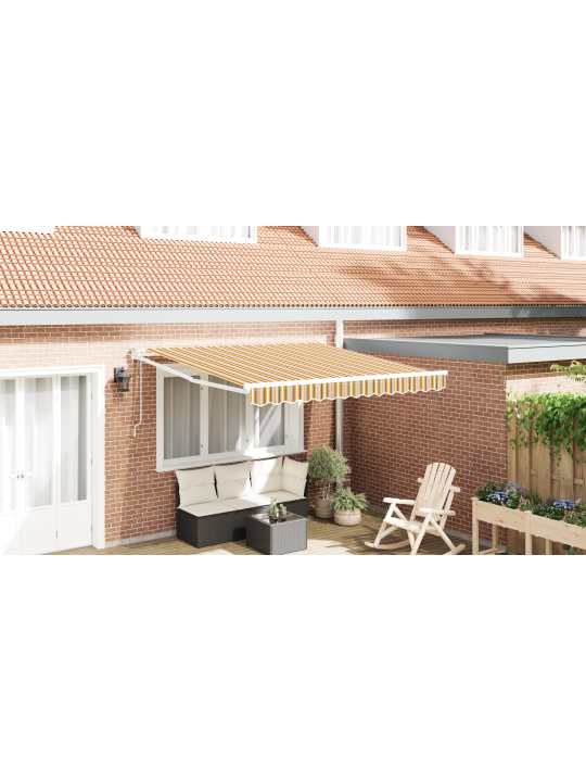 Automaatne sissetõmmatav varikatus mitmevärviline triip 350x250 cm