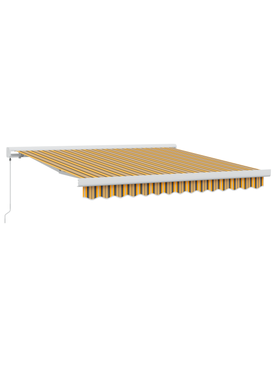 Käsitsi sissetõmmatav varikatus mitmevärviline triip 350x250 cm