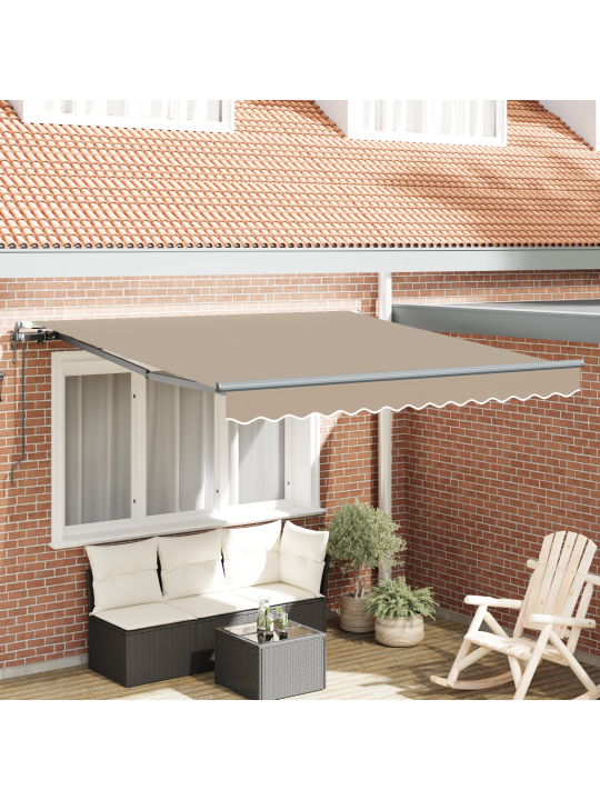 Automaatne sissetõmmatav varikatus beež 350x250 cm, varikatus asenduskangas 3.5x2.5 m raami jaoks beež