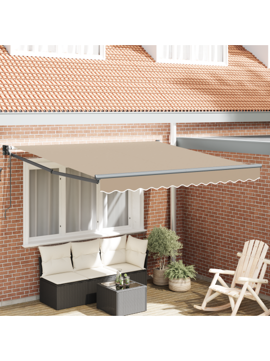 Automaatne sissetõmmatav varikatus beež 350x250 cm, varikatus vahetuskangas 3,5x2,5 m raami jaoks beež