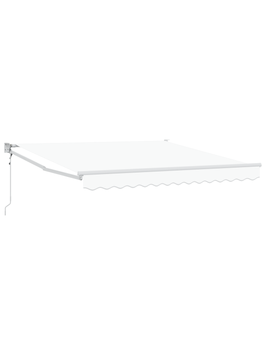 Automaatne sissetõmmatav varikatus valge 350x250 cm, varikatus kreplacement kangas 3.5x2.5 m raam valge