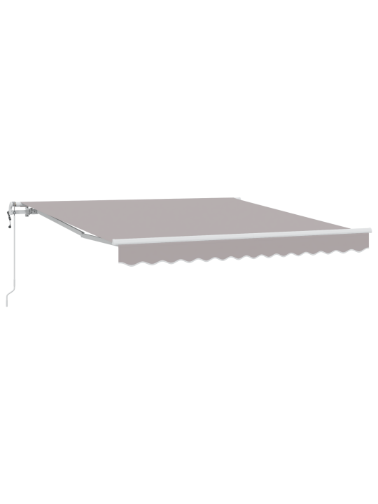 Automaatne sissetõmmatav varikatus helehall 350x250 cm, varikatuse asenduskangas 3.5x2.5 m raamile helehall