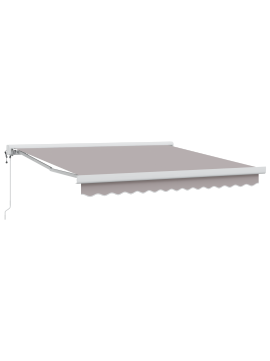 Automaatne sissetõmmatav varikatus helehall 350x250 cm, varikatus eesti 3.5x2.5 m raam helehall