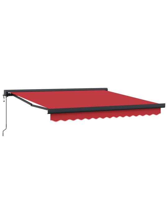 Automaatne sissetõmmatav varikatus punane 350x250 cm, varikatus, asendatav kangas 3.5x2.5 m raamile punane