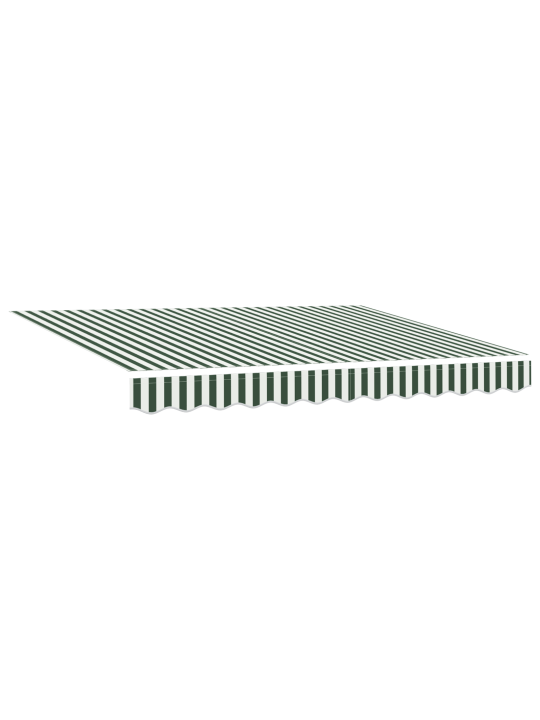 Käsitsi sissetõmmatav varikatus koos led roheline ja valge 350x250 cm, varikatus asenduskangas 3,5x2,5 m raami roheline ja valge