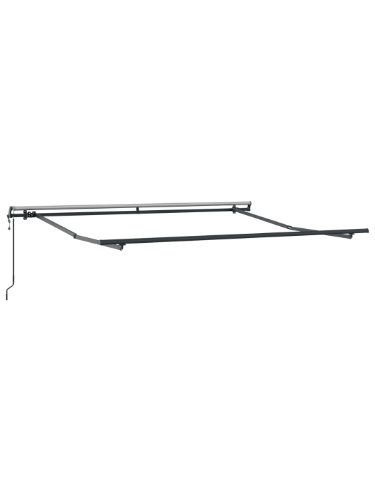 Automaatne sissetõmmatav varikatus roheline ja valge 350x250 cm, varikatuse asenduskangas 3.5x2.5 m raamile roheline ja valge