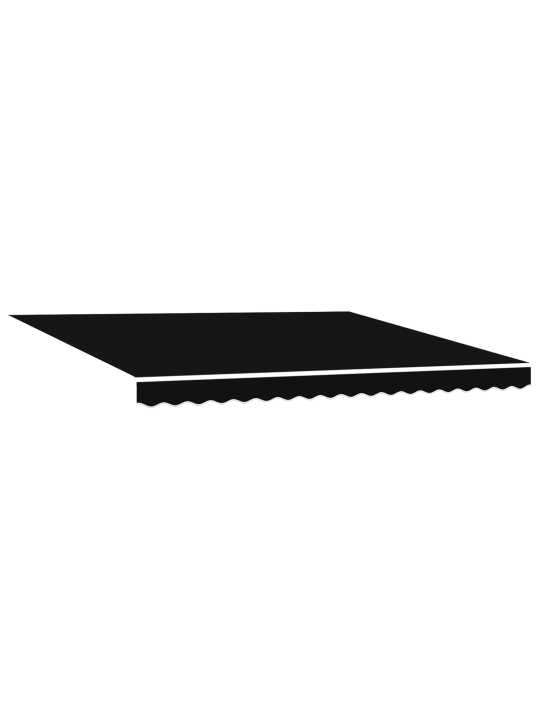 Automaatne sissetõmmatav varikatus must 400x300 cm, varikatus vahetusmaterjal 4x3 m raami jaoks must