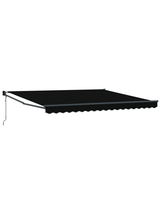 Automaatne sissetõmmatav varikatus must 400x300 cm, varikatus kopeerimisriie 4x3 m must