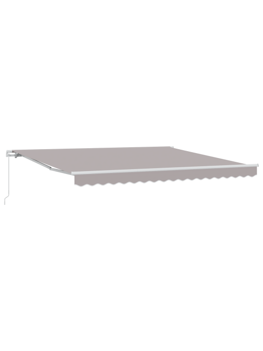 Käsitsi sissetõmmatav varikatus helehall 400x300 cm, varikatuse asenduskangas 4x3 m raamile helehall