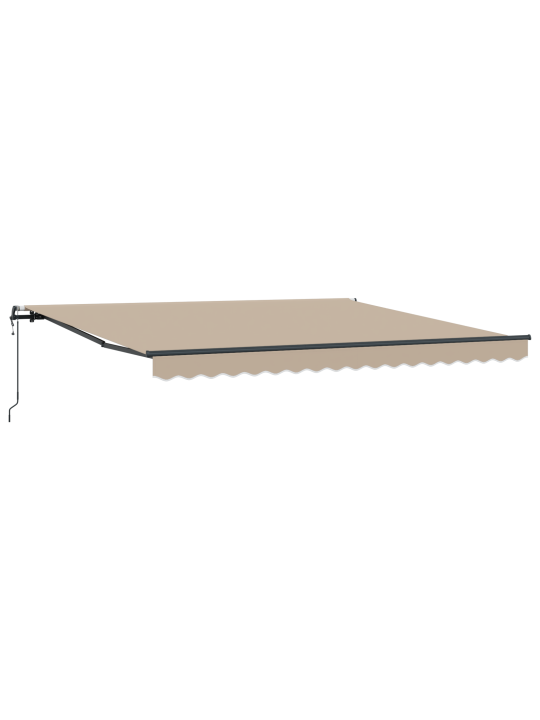 Automaatne sissetõmmatav varikatus beež 400x350 cm, varikatus asenduskangas 4x3.5 m raam beež