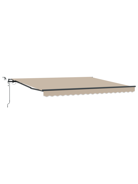 Automaatne sissetõmmatav varikatus led-iga beež 400x350 cm, varikatus asenduskangas 4x3.5 m raamile beež