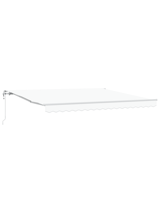 Automaatne sissetõmmatav varikatus valge 400x350 cm, varikatu asenduskangas 4x3.5 m raami valge