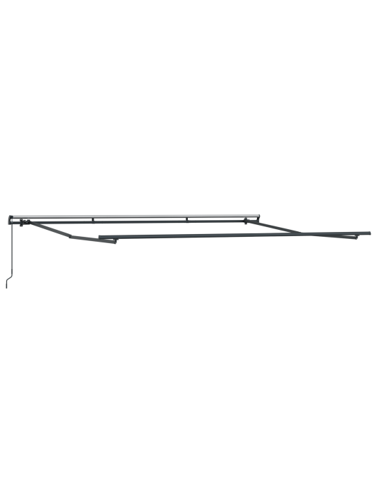 Käsitsi sissetõmmatav varikatus helehall 400x350 cm, varikatus 4x3.5 m raami asendamine helehall