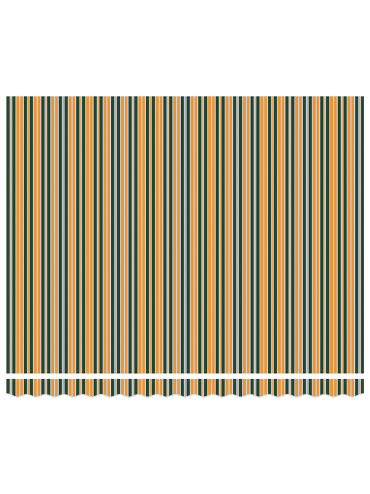 Automaatne sissetõmmatav varikatus lediga roheline ja kollane 400x350 cm, varikatuse asenduskangas 4x3.5 m raami roheline ja kollane