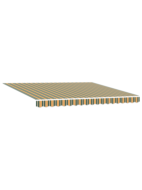 Automaatne sissetõmmatav varikatus led-iga roheline ja valge 400x350 cm, varikatus vahetus kangas 4x3.5 m raam roheline ja valge