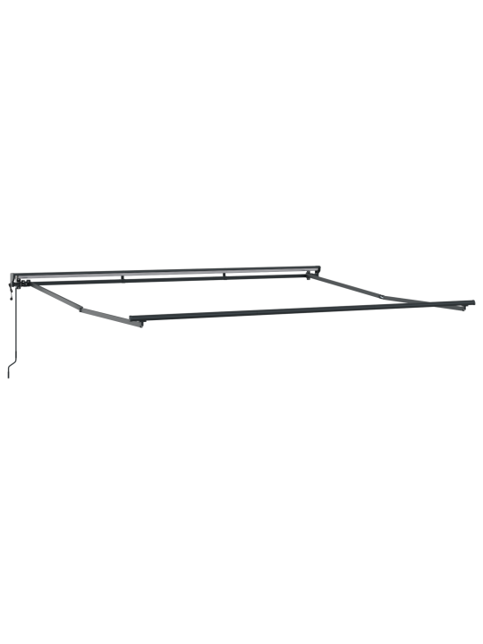 Automaatne sissetõmmatav varikatus led-iga roheline ja valge 400x350 cm, varikatus vahetus kangas 4x3.5 m raam roheline ja valge