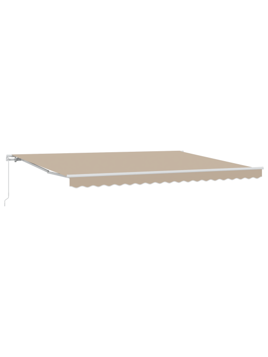 Käsitsi sissetõmmatav varikatus beež 450x300 cm, varikatus asenduskangas 4.5x3 m raamile beež