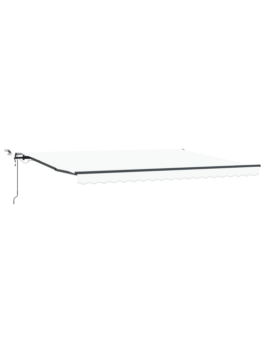 Automaatne sissetõmmatav varikatus led-iga valge 450x300 cm, varikatus asendustelk 4.5x3 m raamile valge