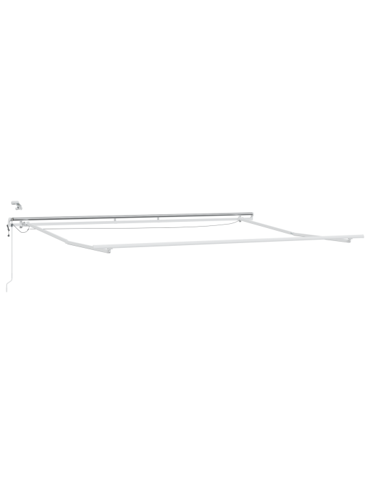 Automaatne sissetõmmatav varikatus led valgusega helehall 450x300 cm, varikatus asenduskangas 4,5x3 m raami jaoks helehall