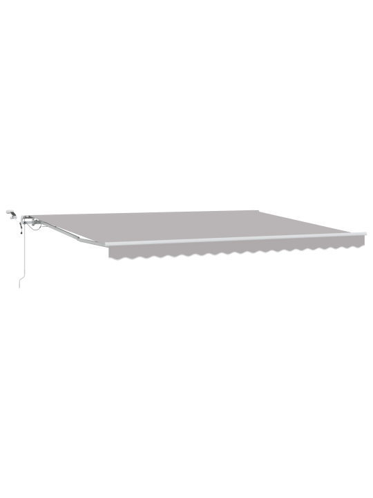 Automaatne sissetõmmatav varikatus led valgusega helehall 450x300 cm, varikatus asenduskangas 4,5x3 m raami jaoks helehall