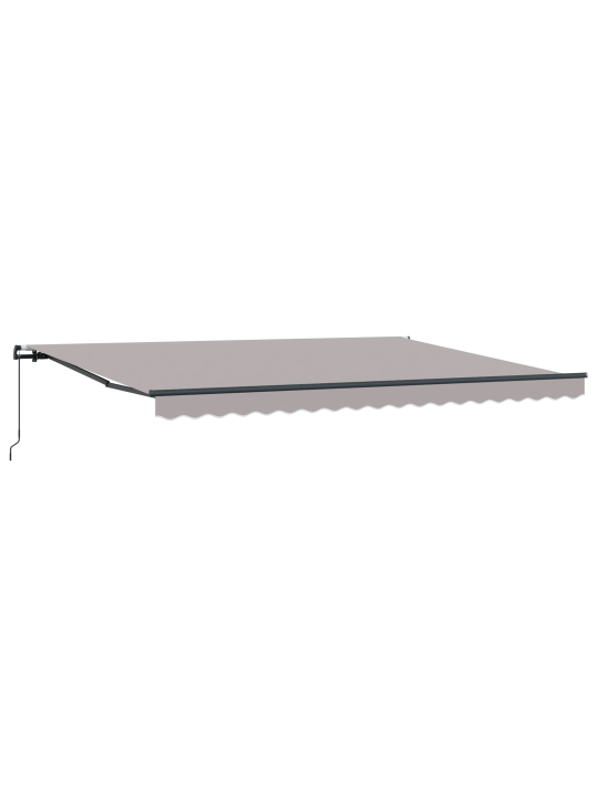 Käsitsi sissetõmmatav varikatus helehall 450x300 cm, varikatus asendamise kangas 4.5x3 m raami jaoks helehall