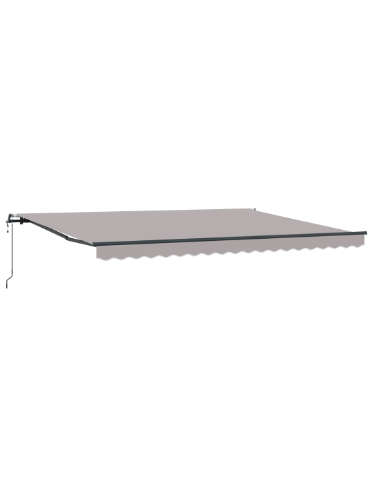 Automaatne sissetõmmatav varikatus helehall 450x300 cm, varikatus kattes 4,5x3 m raam helehall