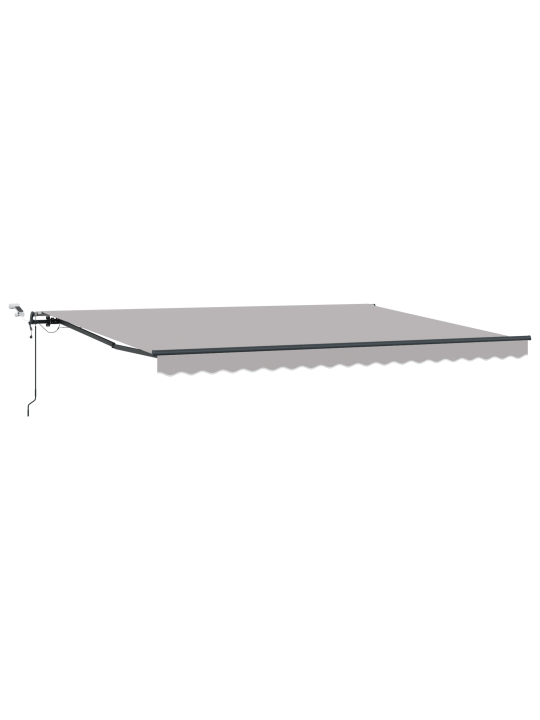 Automaatne sissetõmmatav varikatus lediga helehall 450x300 cm, varikatuse asenduskangas 4,5x3 m raamile helehall