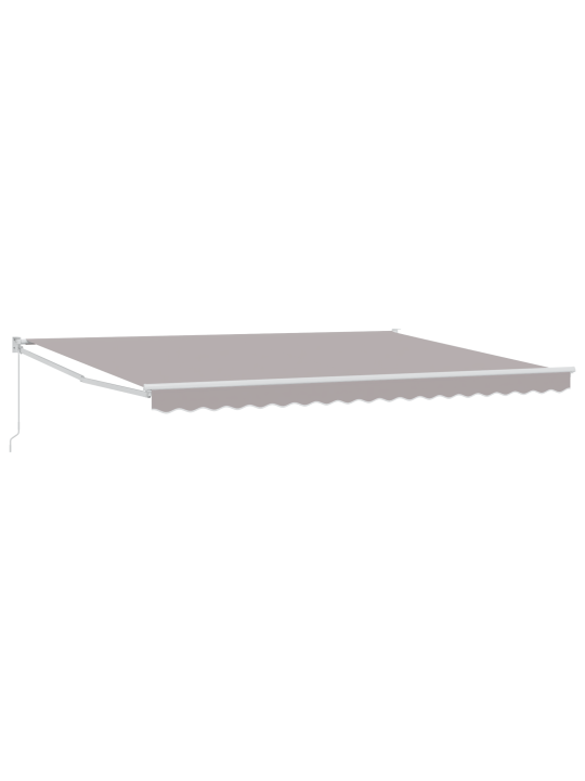 Manuaalne sissetõmmatav varikatus hall 450x300 cm, varikatus asenduskangas 4,5x3 m raam hall