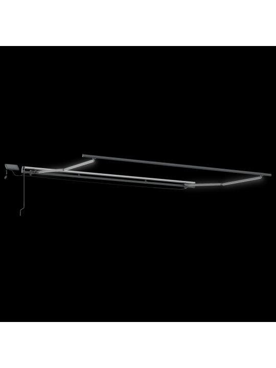 Käsitsi sissetõmmatav varikatus led valgustusega punane 450x300 cm, varikatuse vahetuskangas 4.5x3 m raamile punane