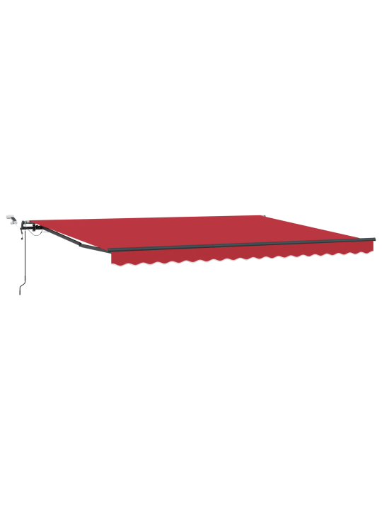 Automaatne sissetõmmatav varikatus led-idega punane 450x300 cm, varikatus asendustehted 4,5x3 m raam punane