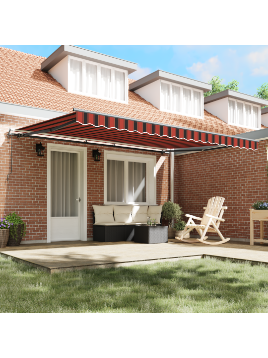 Automaatne sissetõmmatav varikatus oranž ja pruun 450x350 cm