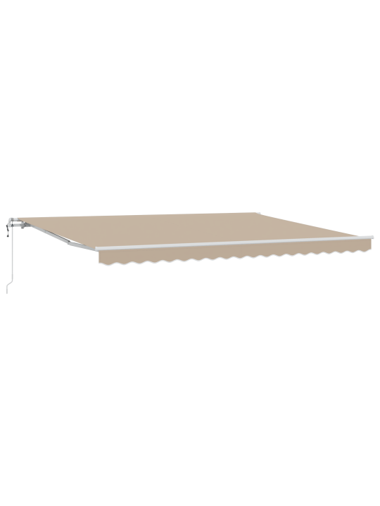 Beež automaatne sissetõmmatav varikatus 450x350 cm, varikatuse asenduskangas 4,5x3,5 m raami jaoks beež
