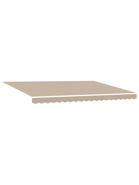 Automaatne sissetõmmatav varikatus lediga beež 450x350 cm, varikatuse asenduskangas 4,5x3,5 m raami jaoks beež