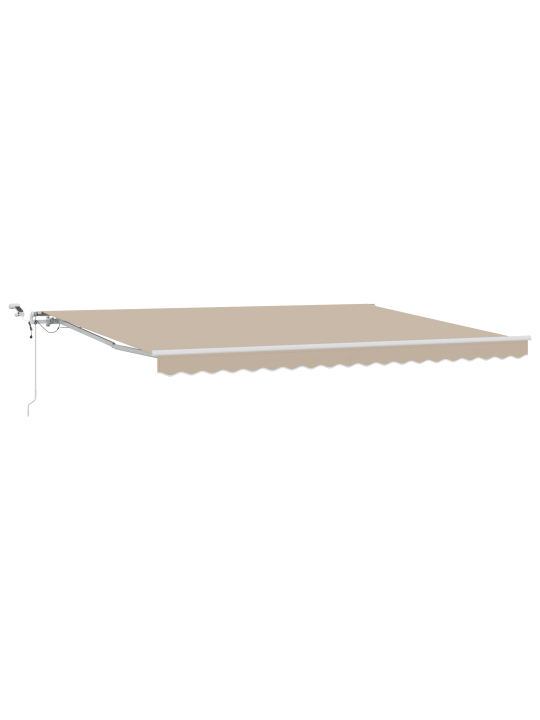 Automaatne sissetõmmatav varikatus lediga beež 450x350 cm, varikatuse asenduskangas 4,5x3,5 m raami jaoks beež