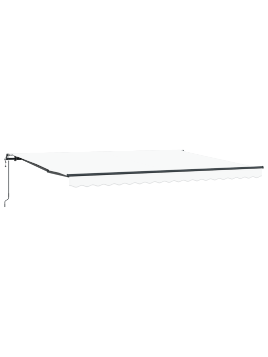 Sissetõmmatav varikatus valge 450x350 cm, varikatus asenduskangas 4,5x3,5 m raamile valge