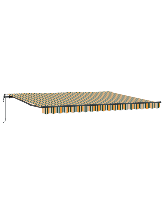 Automaatne sissetõmmatav varikatus roheline ja kollane 450x350 cm, varikatus vahetus kangas 4.5x3.5 m raamile roheline ja kollane