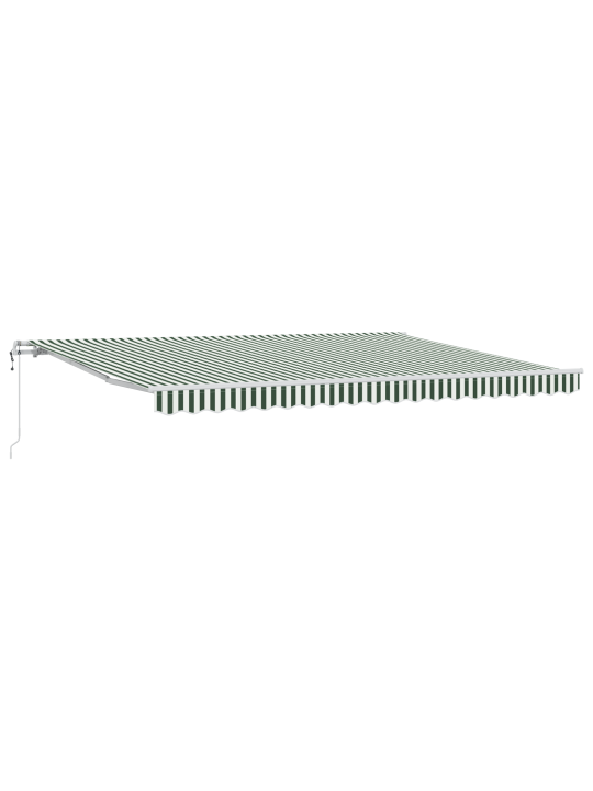 Automaatne kokkutatav varikatus roheline ja valge 450x350 cm, varikatuse asenduskangas 4.5x3.5 m raam roheline ja valge