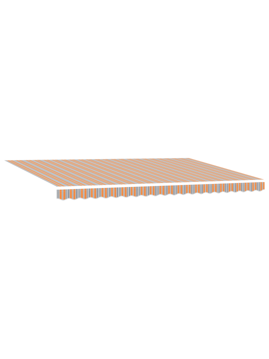 Automaatne sissetõmmatav varikatus mitmevärviline triip 500x300 cm