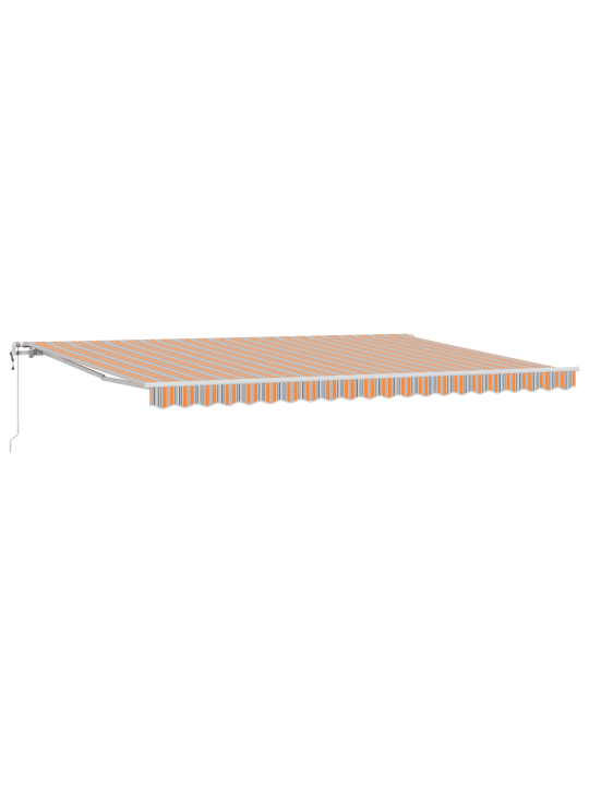 Automaatne sissetõmmatav varikatus mitmevärviline triip 500x300 cm