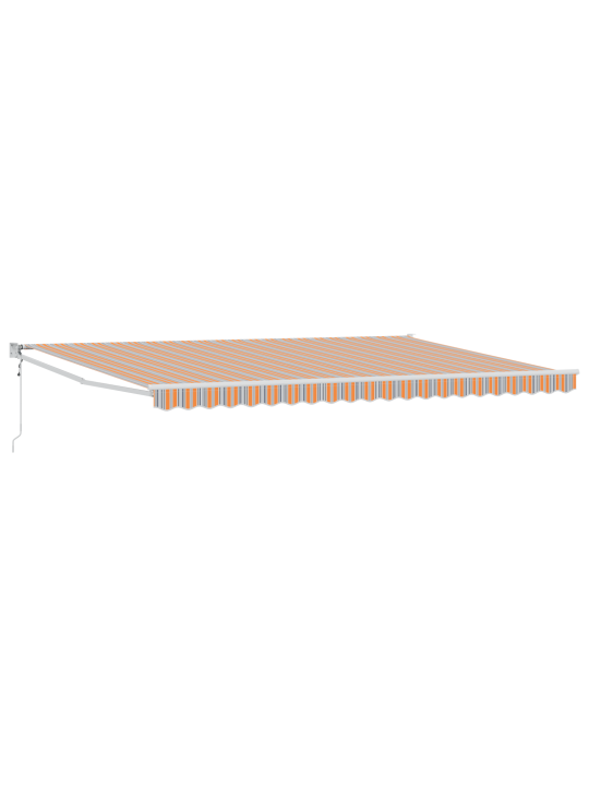Automaatne sissetõmmatav varikatus mitmevärviline triip 500x300 cm