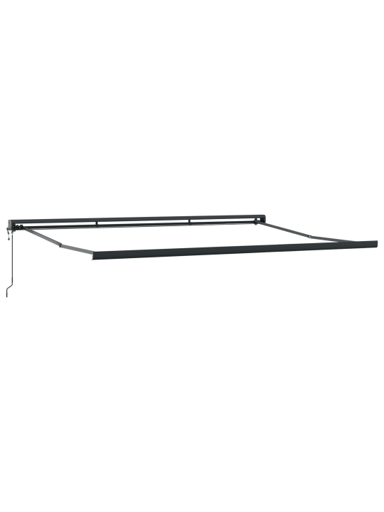 Automaatne sissetõmmatav varikatus helehall 500x300 cm, varikatus asenduskangas 5x3 m raam helehall
